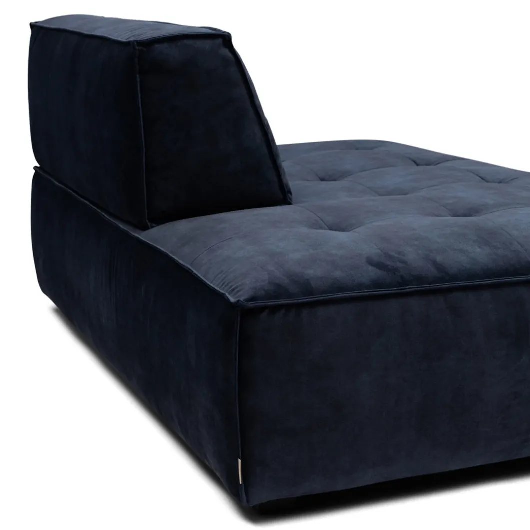 Brandon Lounger Left, velvet, estate blue