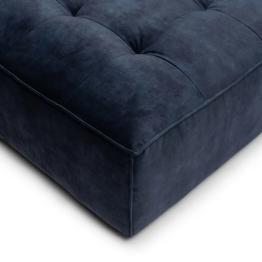 Brandon Lounger Left, velvet, estate blue