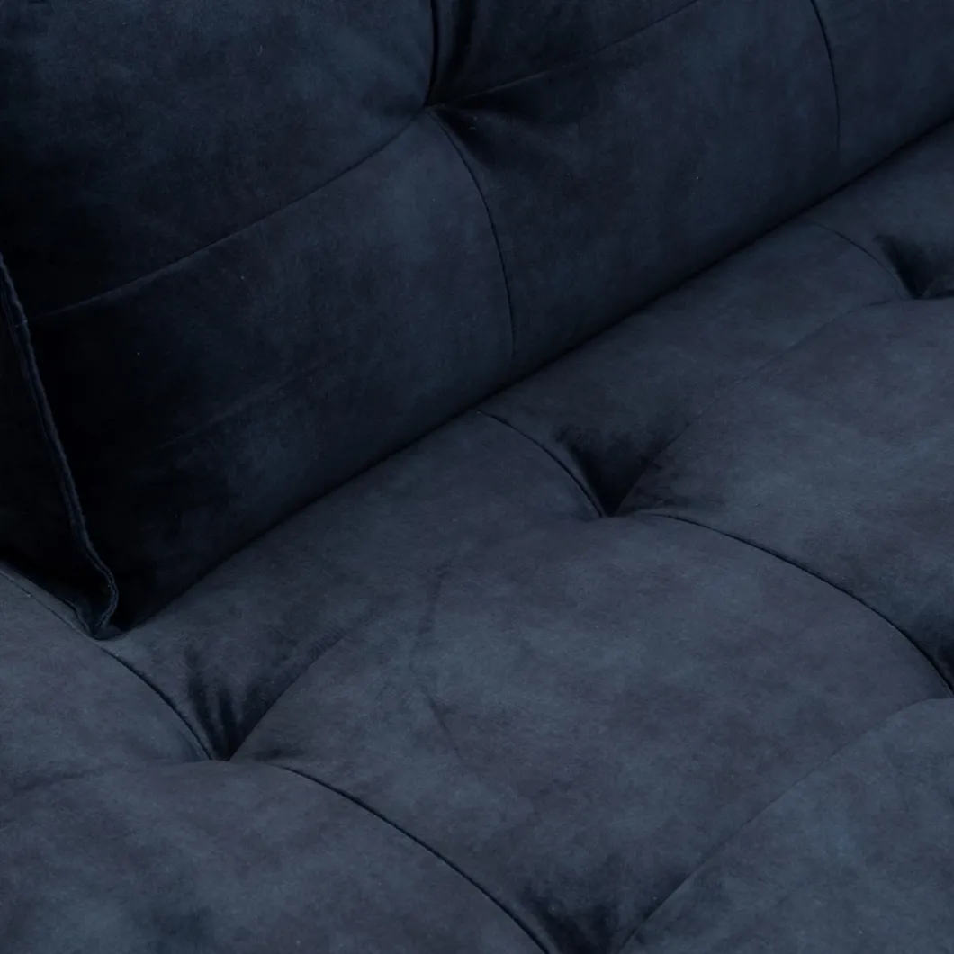 Brandon Lounger Left, velvet, estate blue