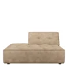 Brandon Lounger Left, velvet, golden beige