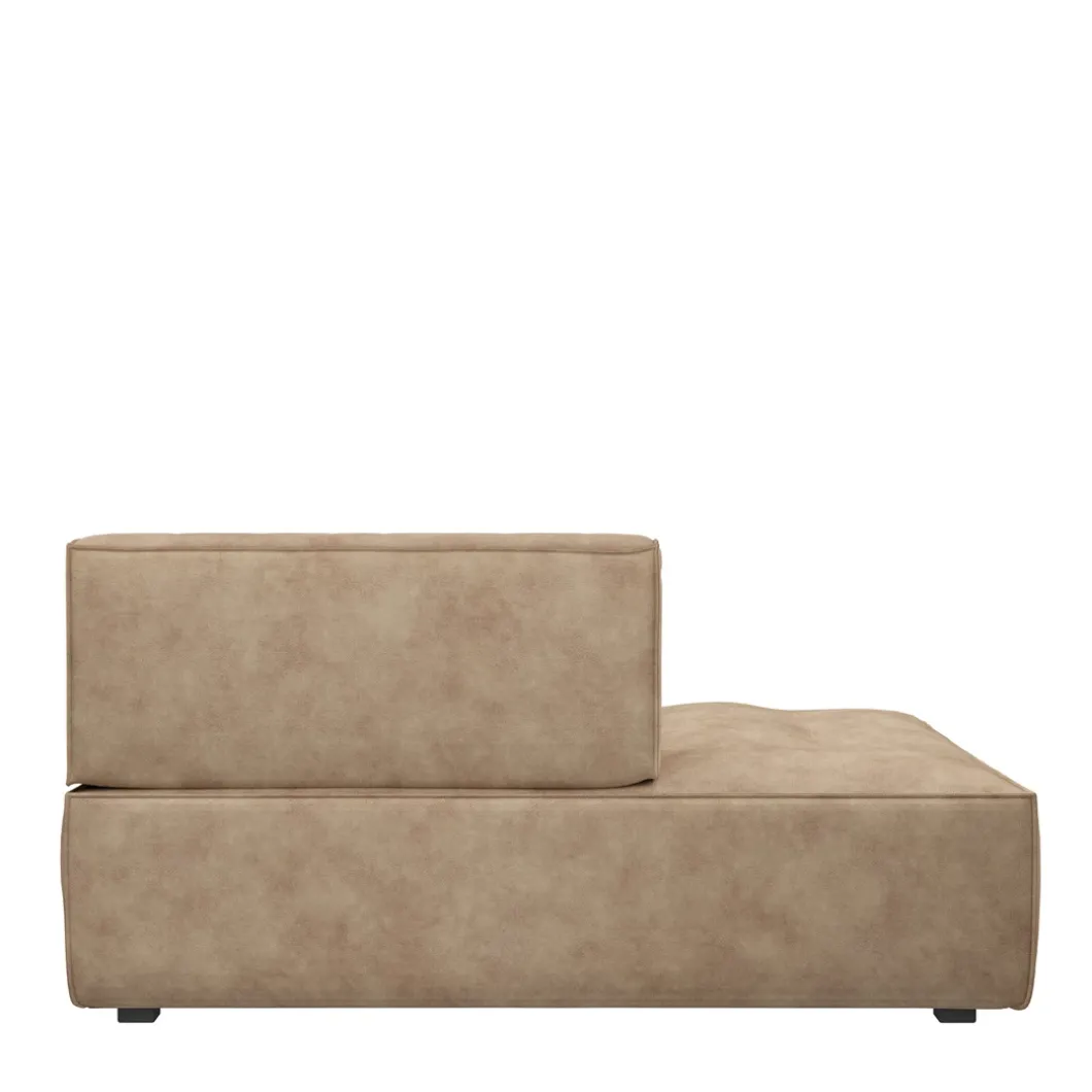 Brandon Lounger Left, velvet, golden beige