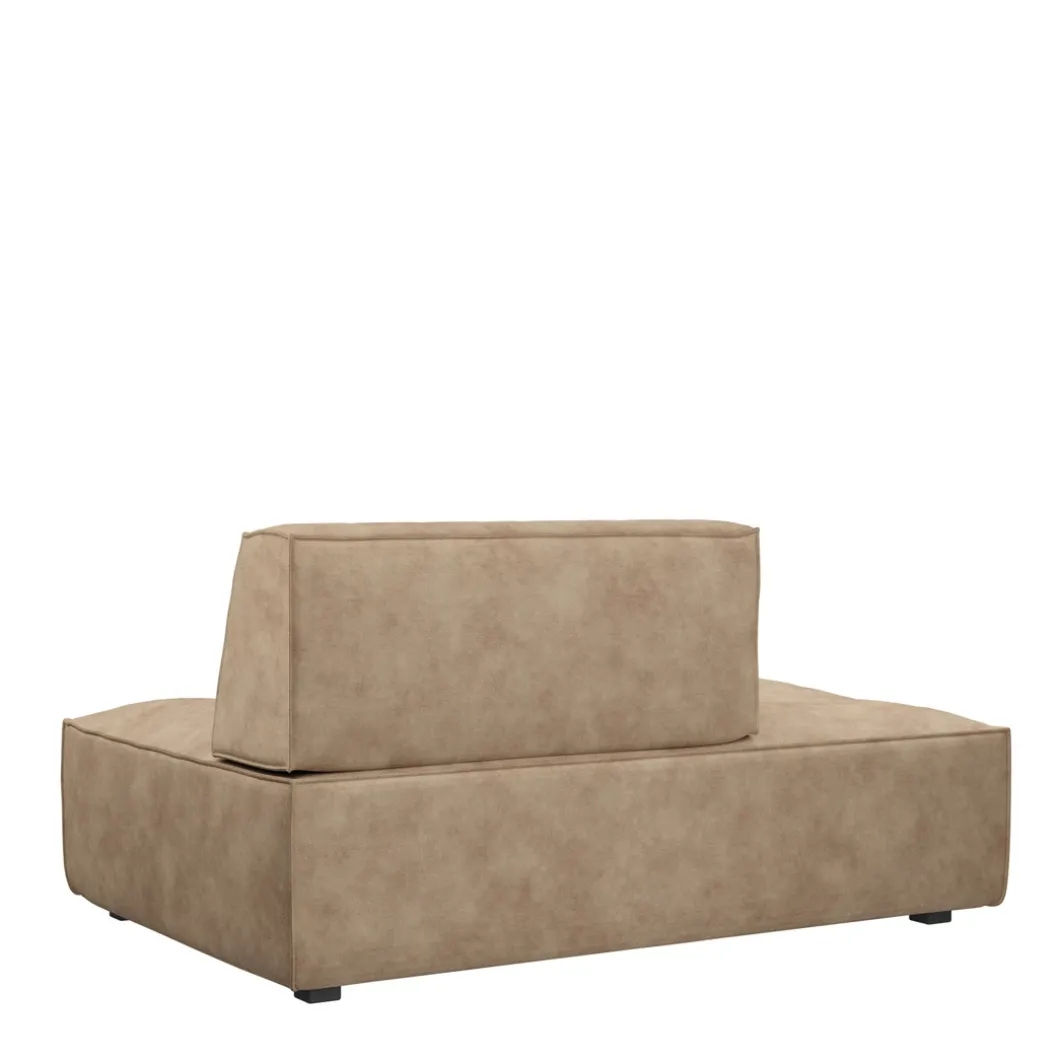 Brandon Lounger Left, velvet, golden beige