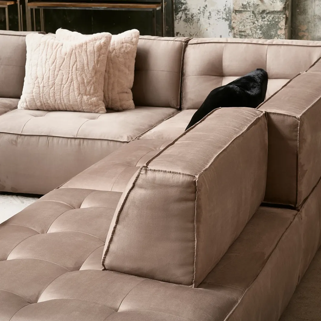 Brandon Lounger Right, scottish suede, liver