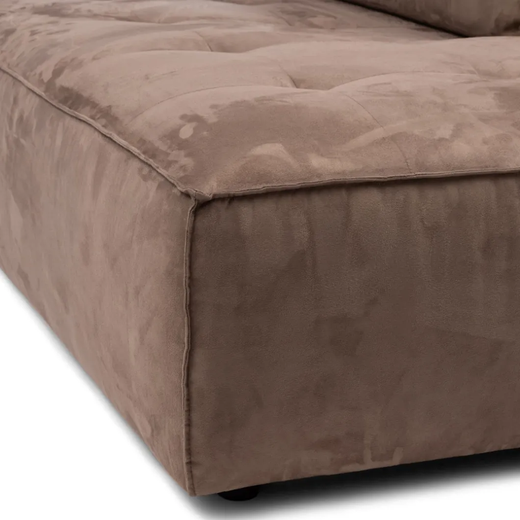 Brandon Lounger Right, scottish suede, liver