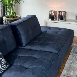 Brandon Lounger Right, velvet, estate blue