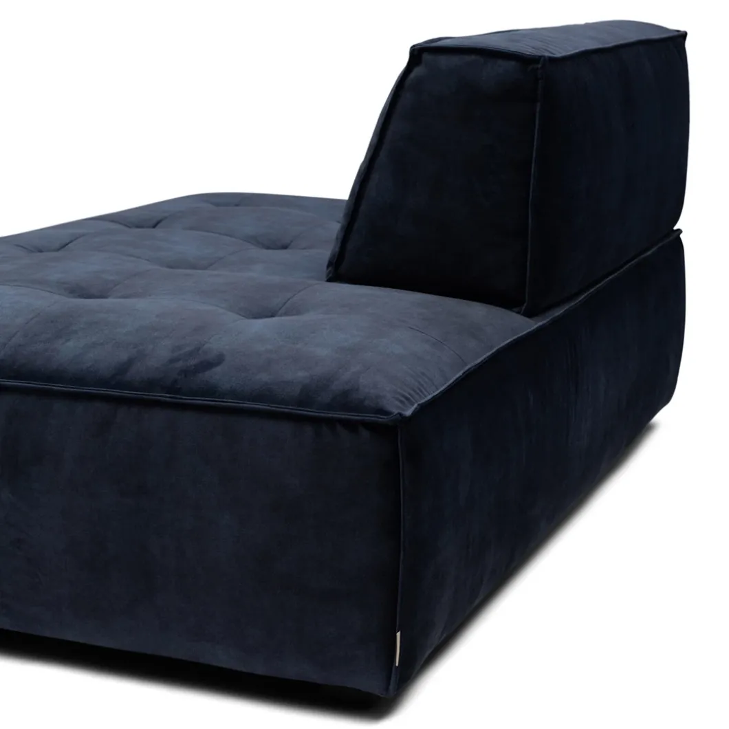 Brandon Lounger Right, velvet, estate blue