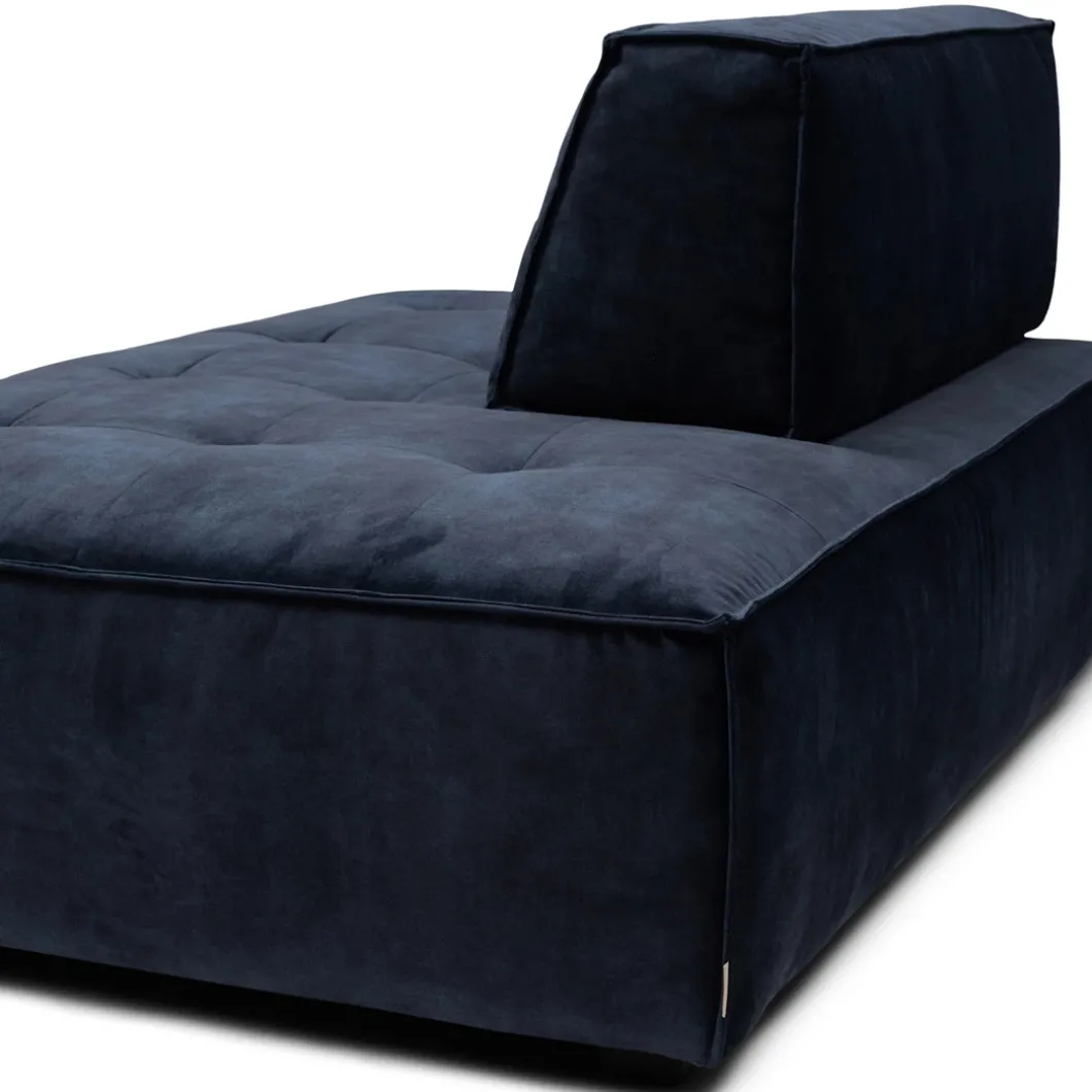 Brandon Lounger Right, velvet, estate blue
