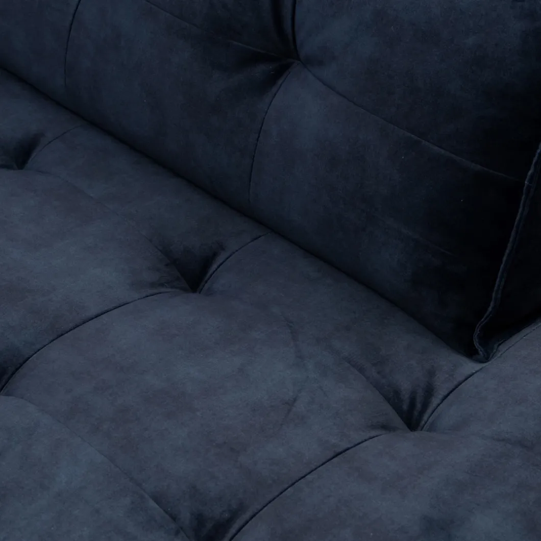 Brandon Lounger Right, velvet, estate blue