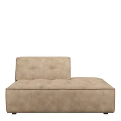 Brandon Lounger Right, velvet, golden beige