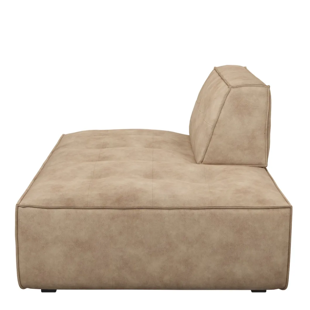 Brandon Lounger Right, velvet, golden beige