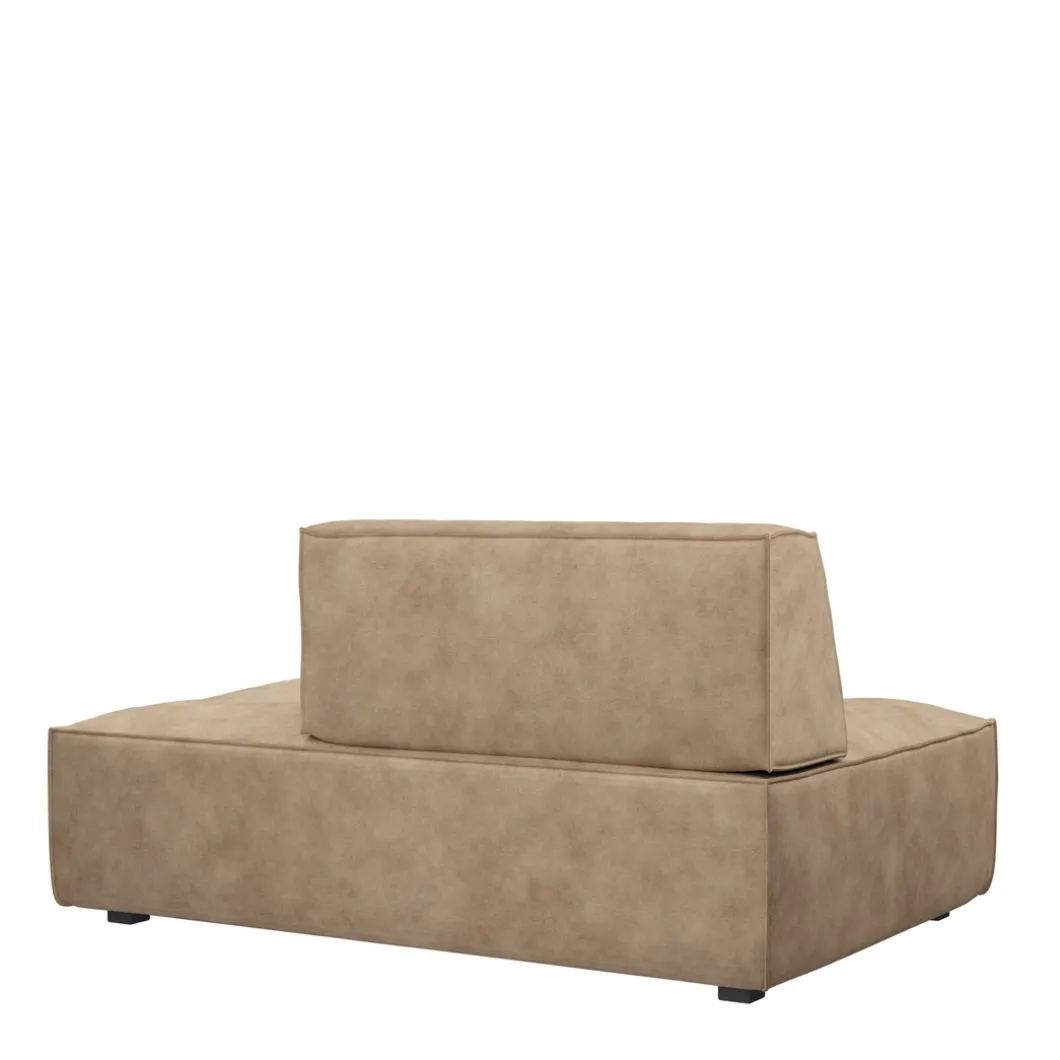 Brandon Lounger Right, velvet, golden beige