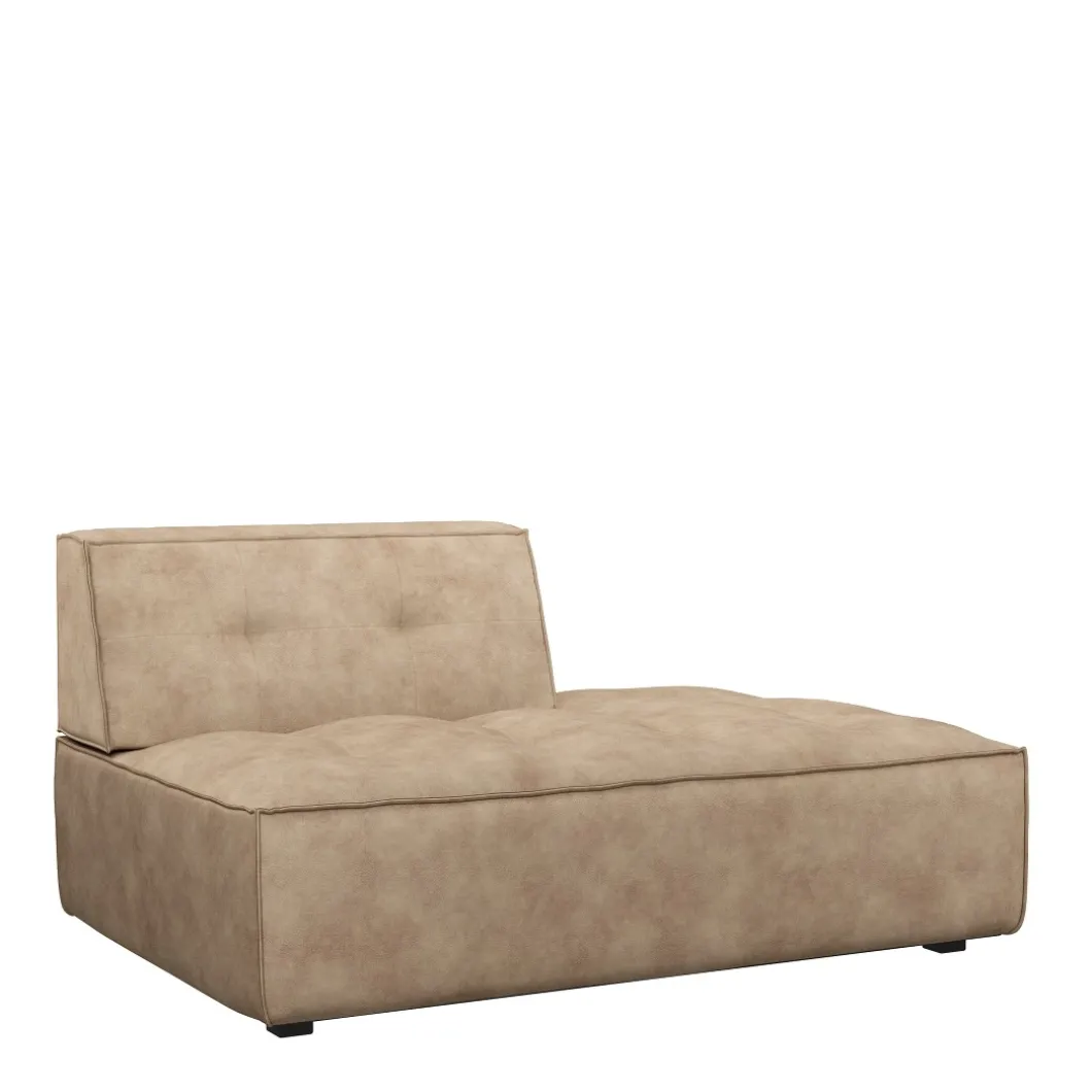 Brandon Lounger Right, velvet, golden beige