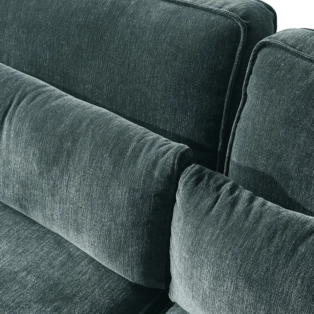 Chaise Longue Bank Links Brompton Cross, Mineral Blue