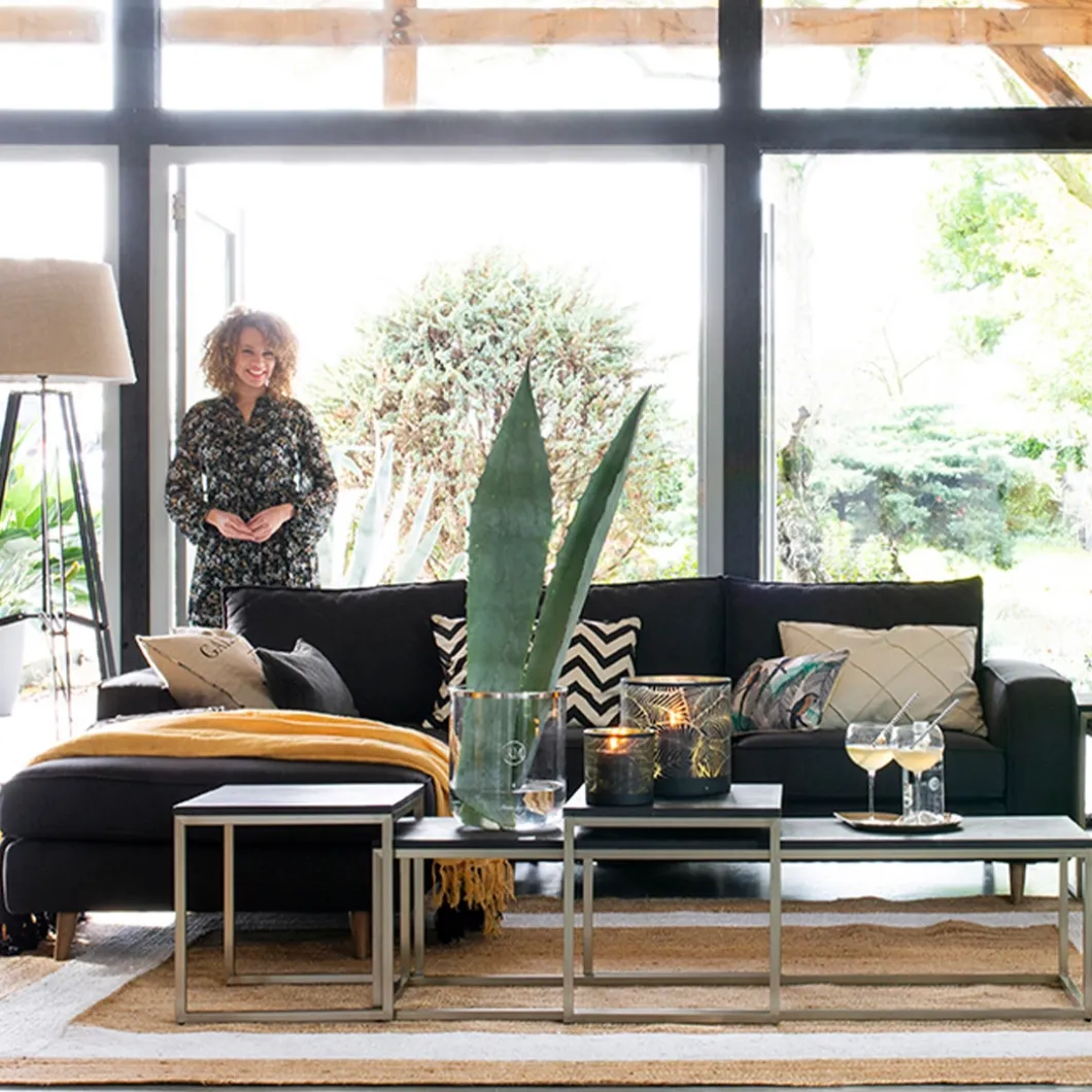 Chaise Longue Bank Links Kendall, Golden Beige