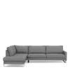 Chaise Longue Bank Links West Houston, Grey, Cotton