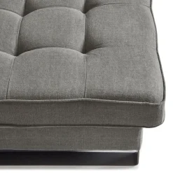 Chaise Longue Bank Links West Houston, Grey, Cotton