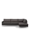 Chaise Longue Bank Rechts West Houston, Noir