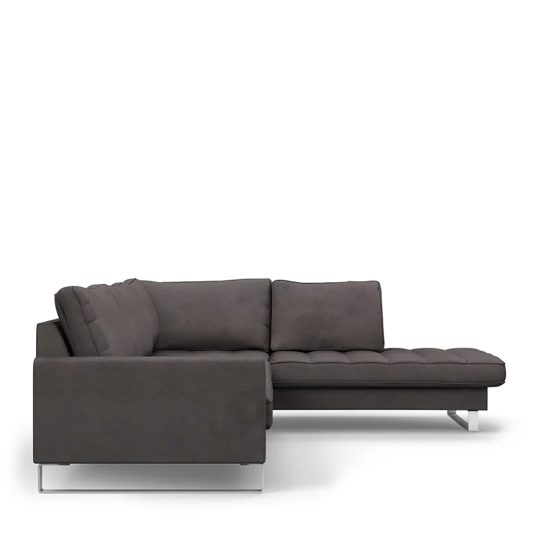 Chaise Longue Bank Rechts West Houston, Noir