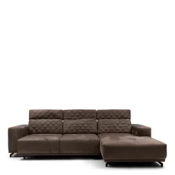 Chaise Longue Bank Rechts Marciana, Brown Sugar