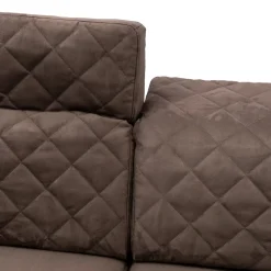 Chaise Longue Bank Rechts Marciana, Brown Sugar