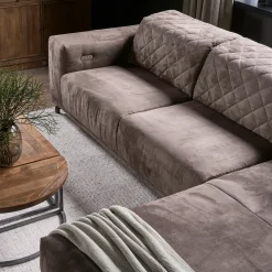 Chaise Longue Bank Rechts Marciana, Brown Sugar