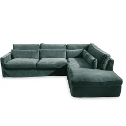 Chaise Longue Bank Rechts Brompton Cross, Mineral Blue