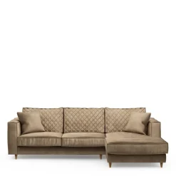 Chaise Longue Bank Rechts Kendall, Golden Beige