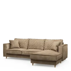 Chaise Longue Bank Rechts Kendall, Golden Beige