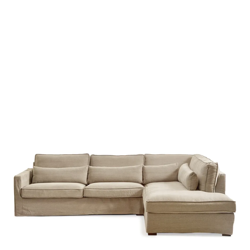 Chaise Longue Bank Rechts Brompton Cross, Natural