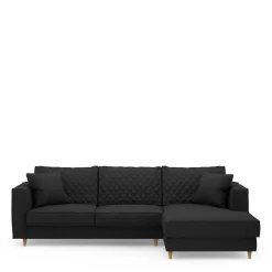 Chaise Longue Bank Rechts Kendall, Basic Black