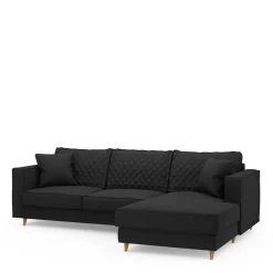 Chaise Longue Bank Rechts Kendall, Basic Black
