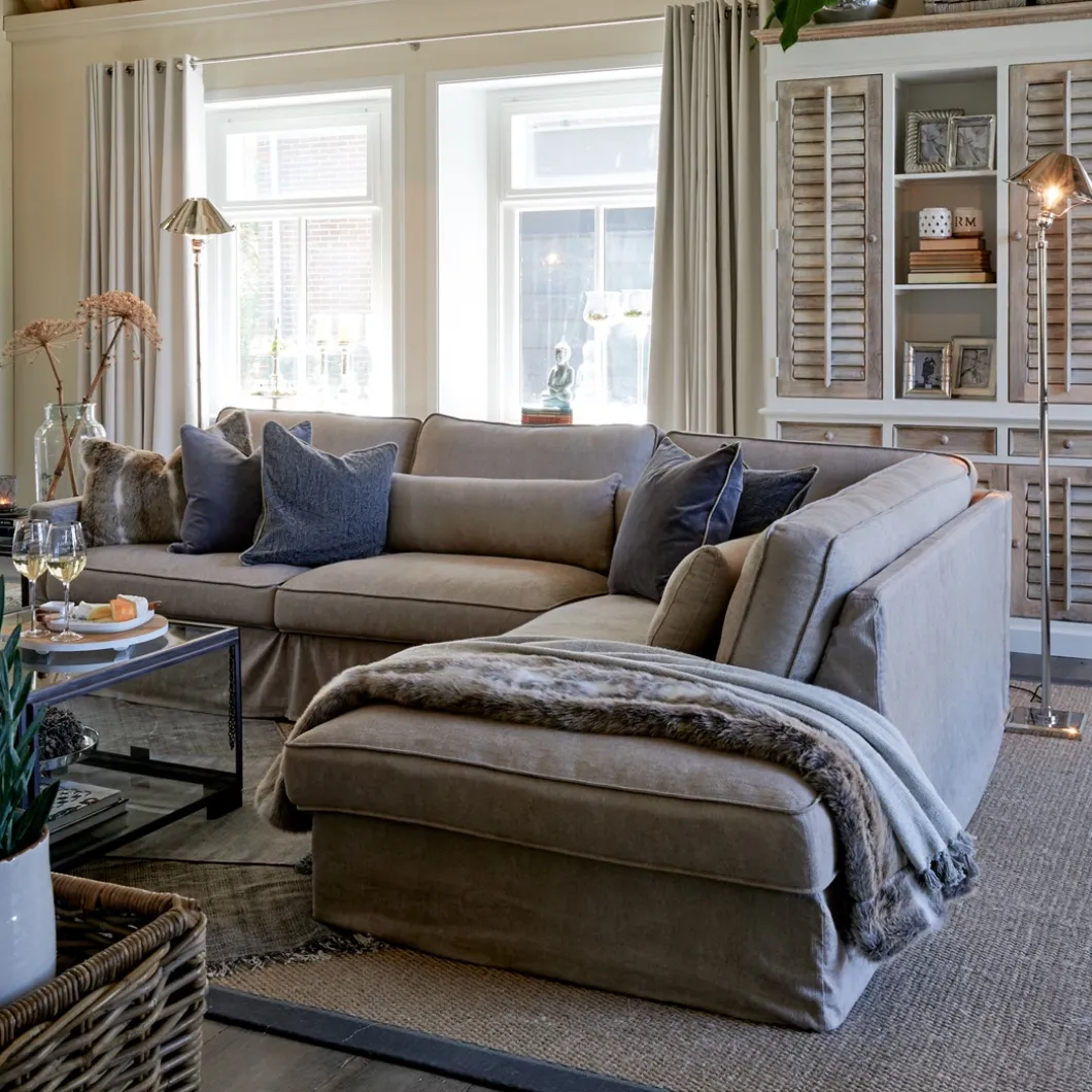 Chaise Longue Bank Rechts Brompton Cross, Stone