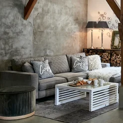 Chaise Longue Bank Rechts Kendall, Mineral Blue