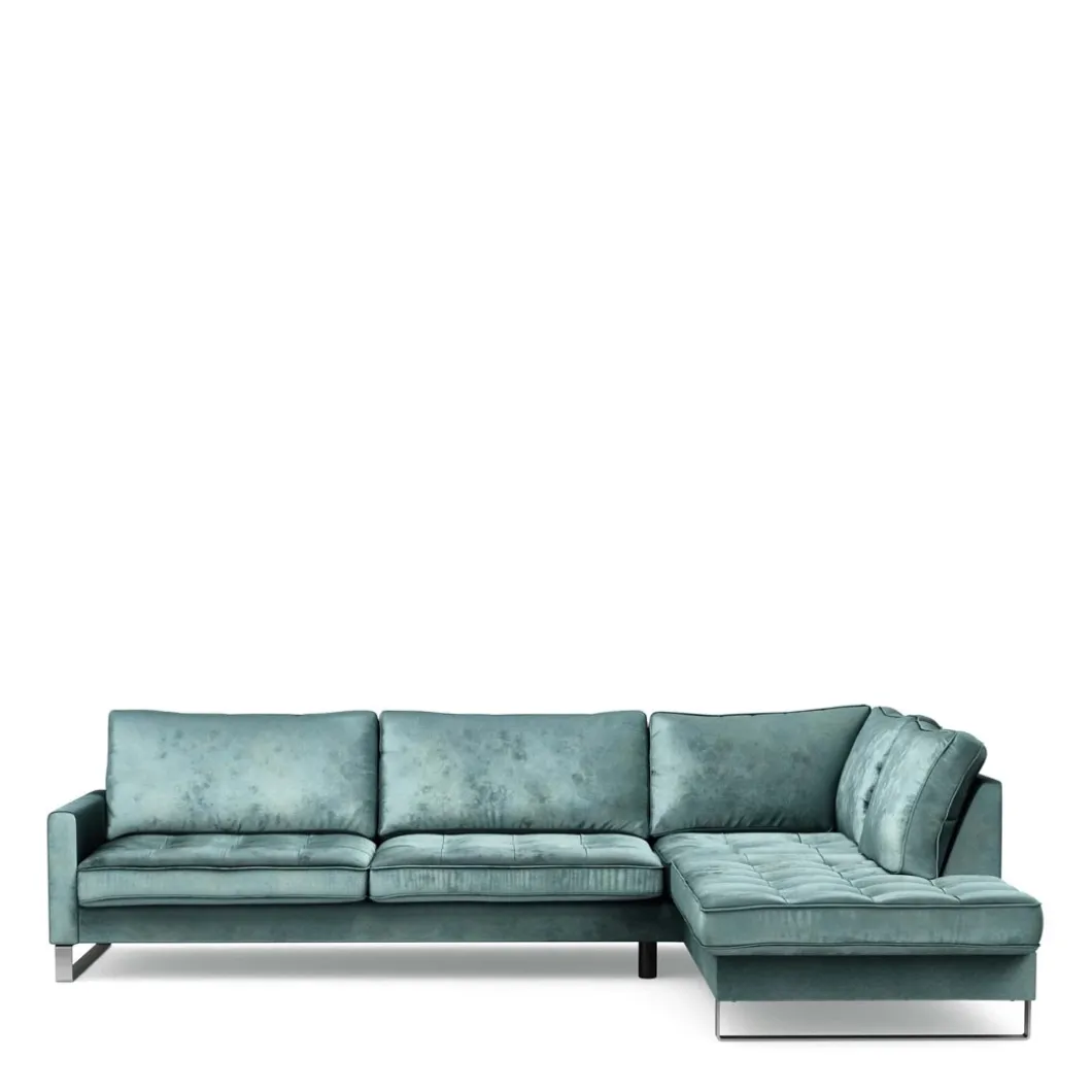 Chaise Longue Bank Rechts West Houston, Mineral Blue
