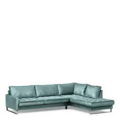 Chaise Longue Bank Rechts West Houston, Mineral Blue