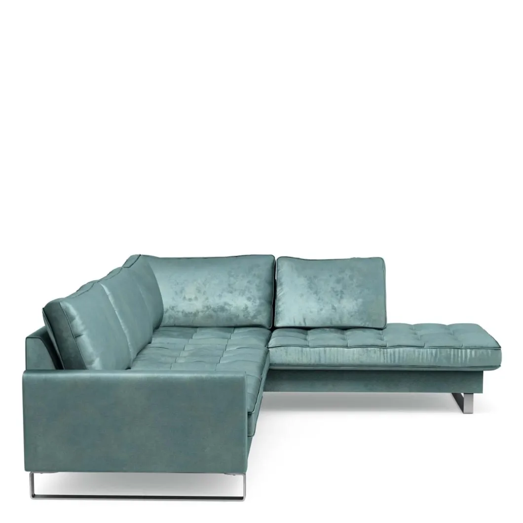 Chaise Longue Bank Rechts West Houston, Mineral Blue