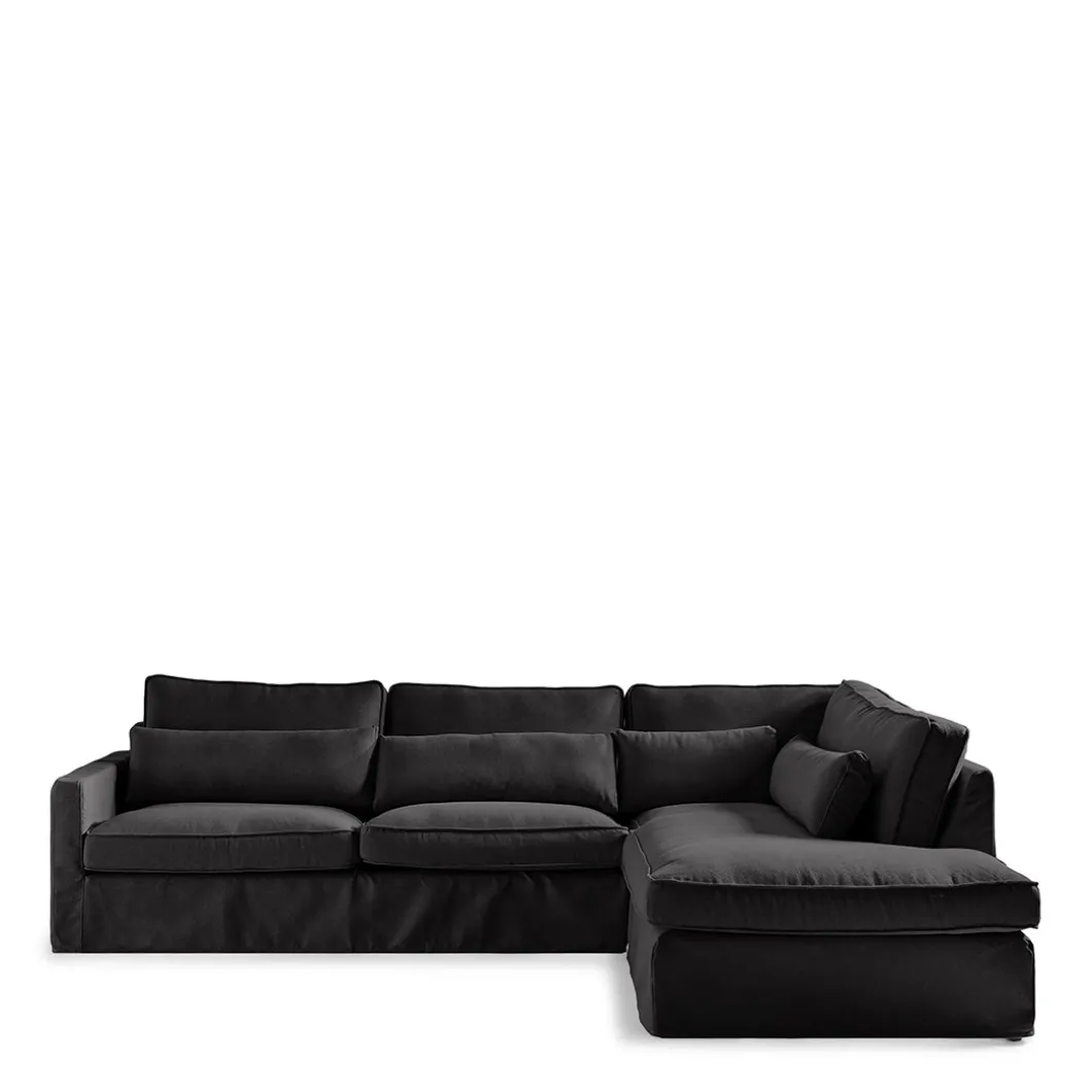 Chaise Longue Bank Rechts Brompton Cross, Basic Black