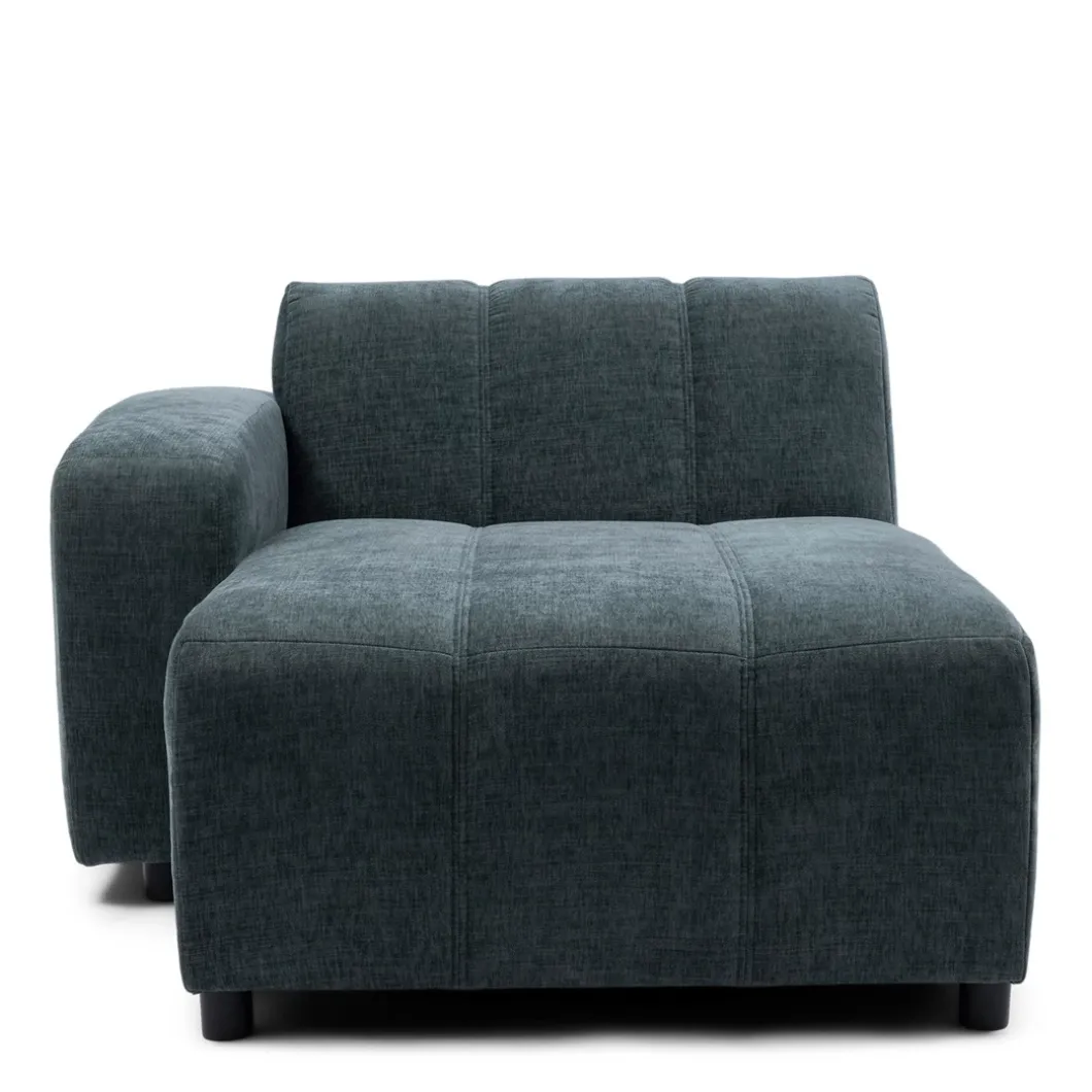 Chaise Longue Links Martinique, Harbour Blue, Copperfield Weave