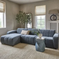 Chaise Longue Links Martinique, Harbour Blue, Copperfield Weave