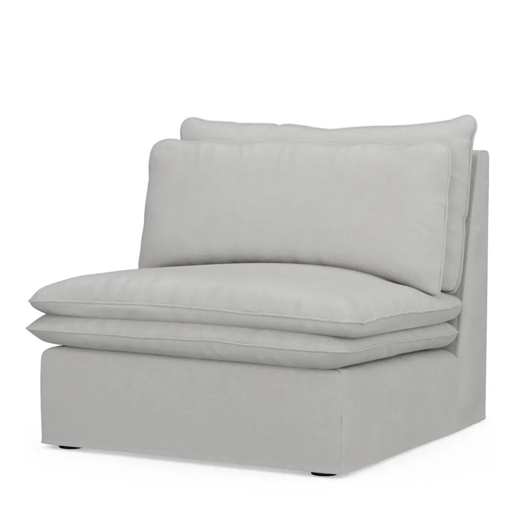 Continental Center, washed cotton, ash grey