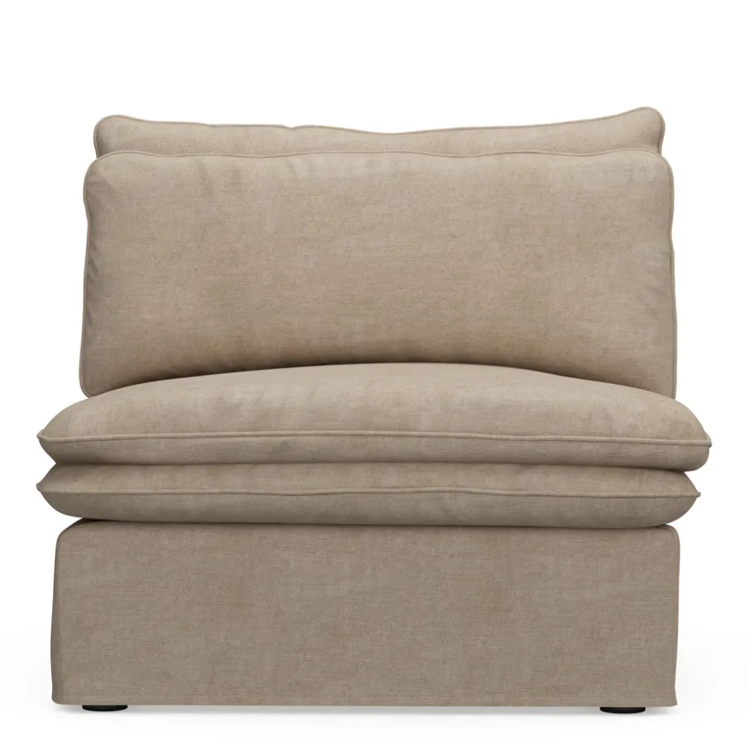 Continental Center, washed cotton, natural