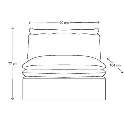 Continental Center, washed cotton, natural