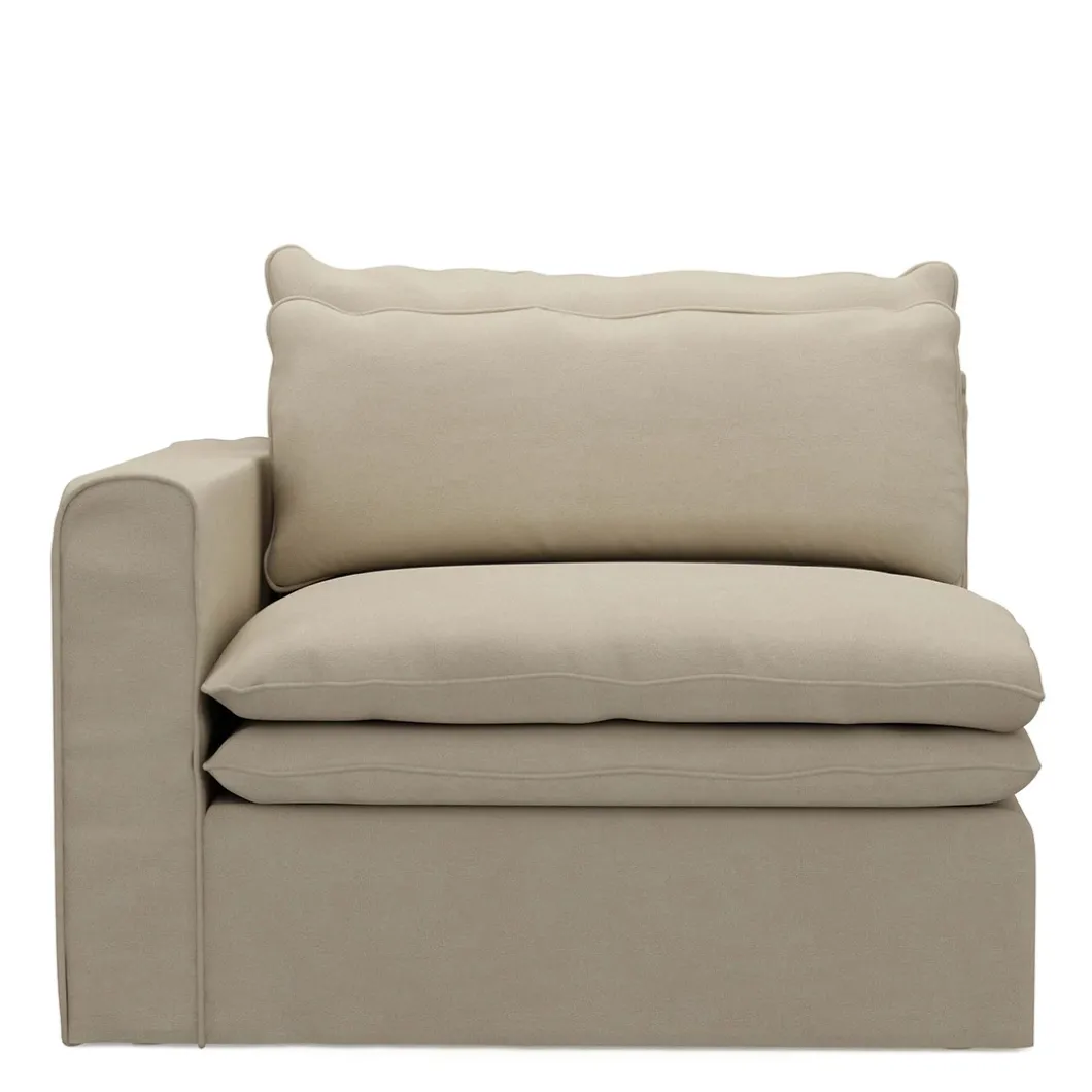 Continental Corner Left, oxford weave, flanders flax