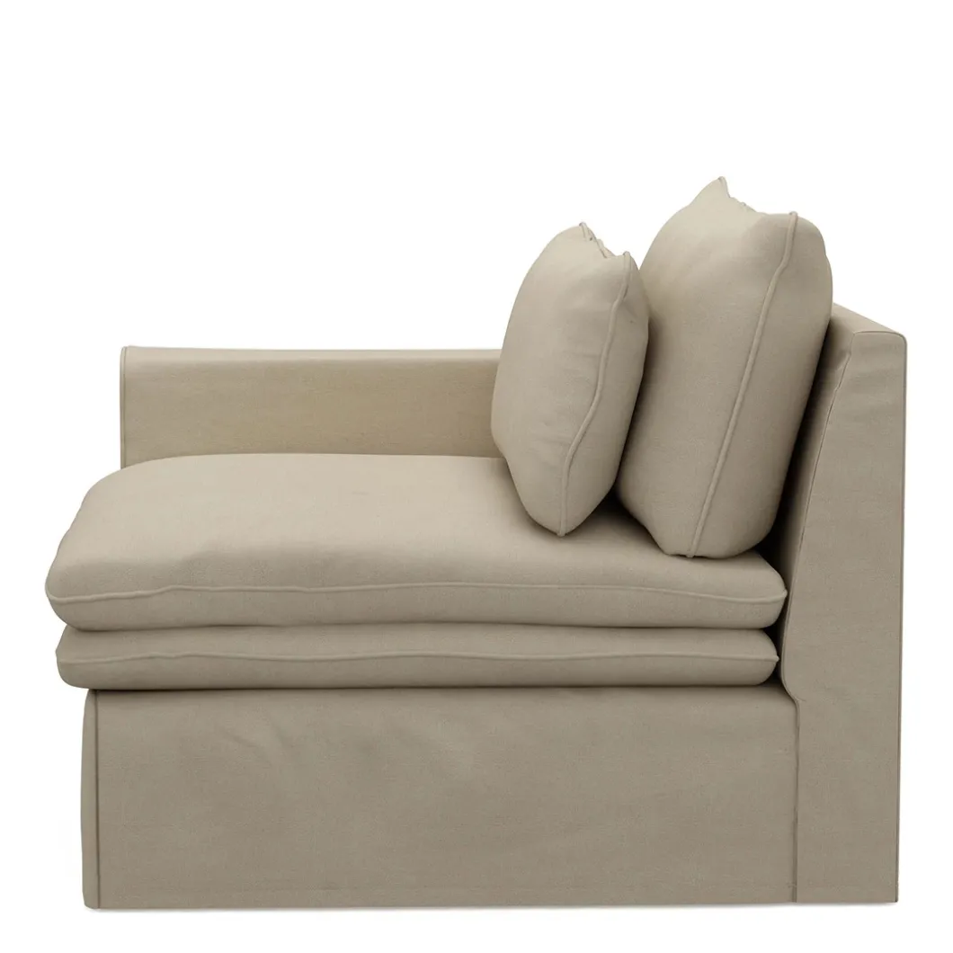 Continental Corner Left, oxford weave, flanders flax