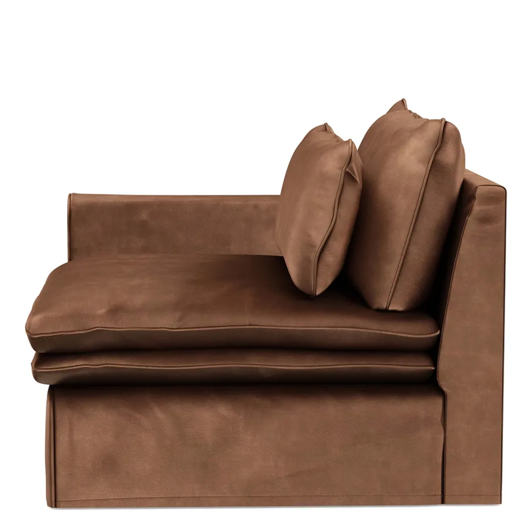 Continental Corner Left, velvet, chocolate