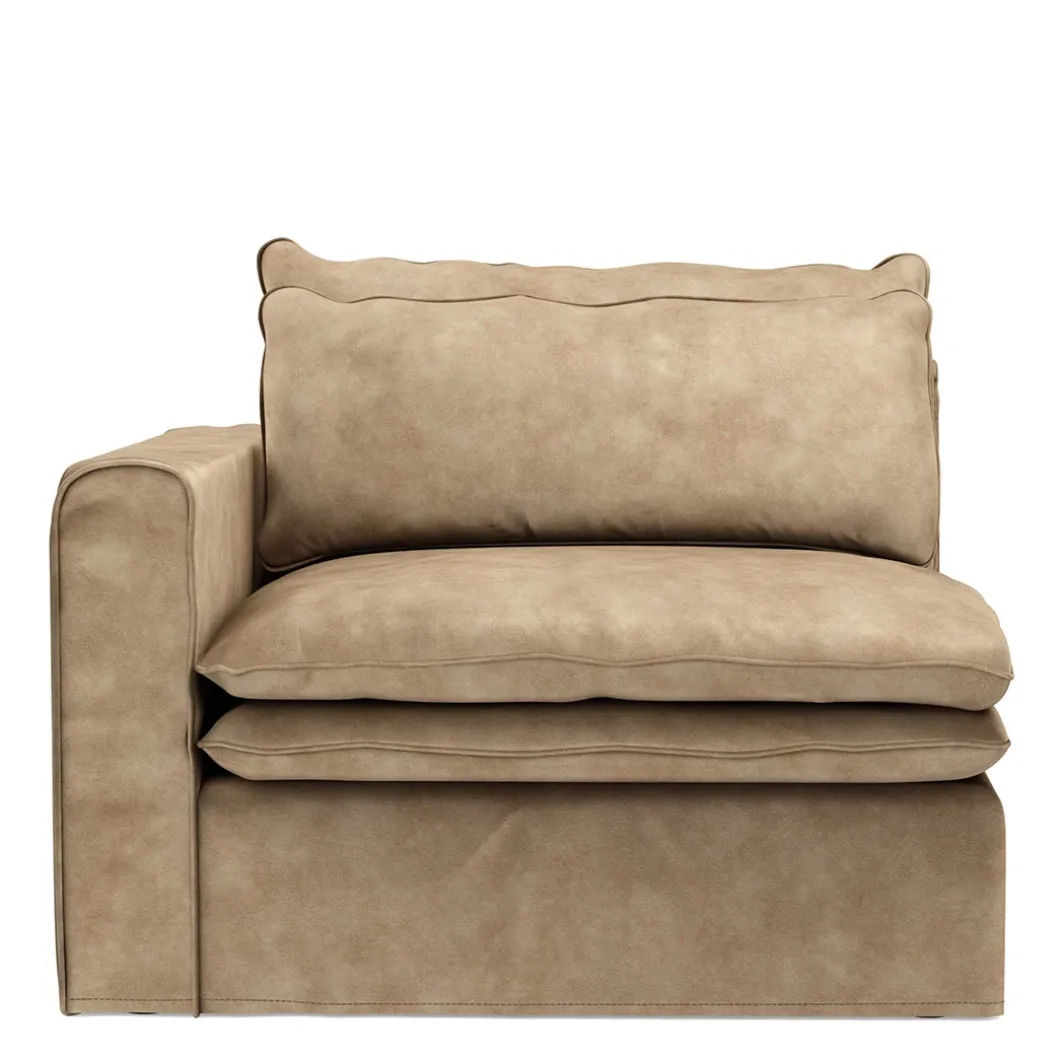 Continental Corner Left, velvet, golden beige