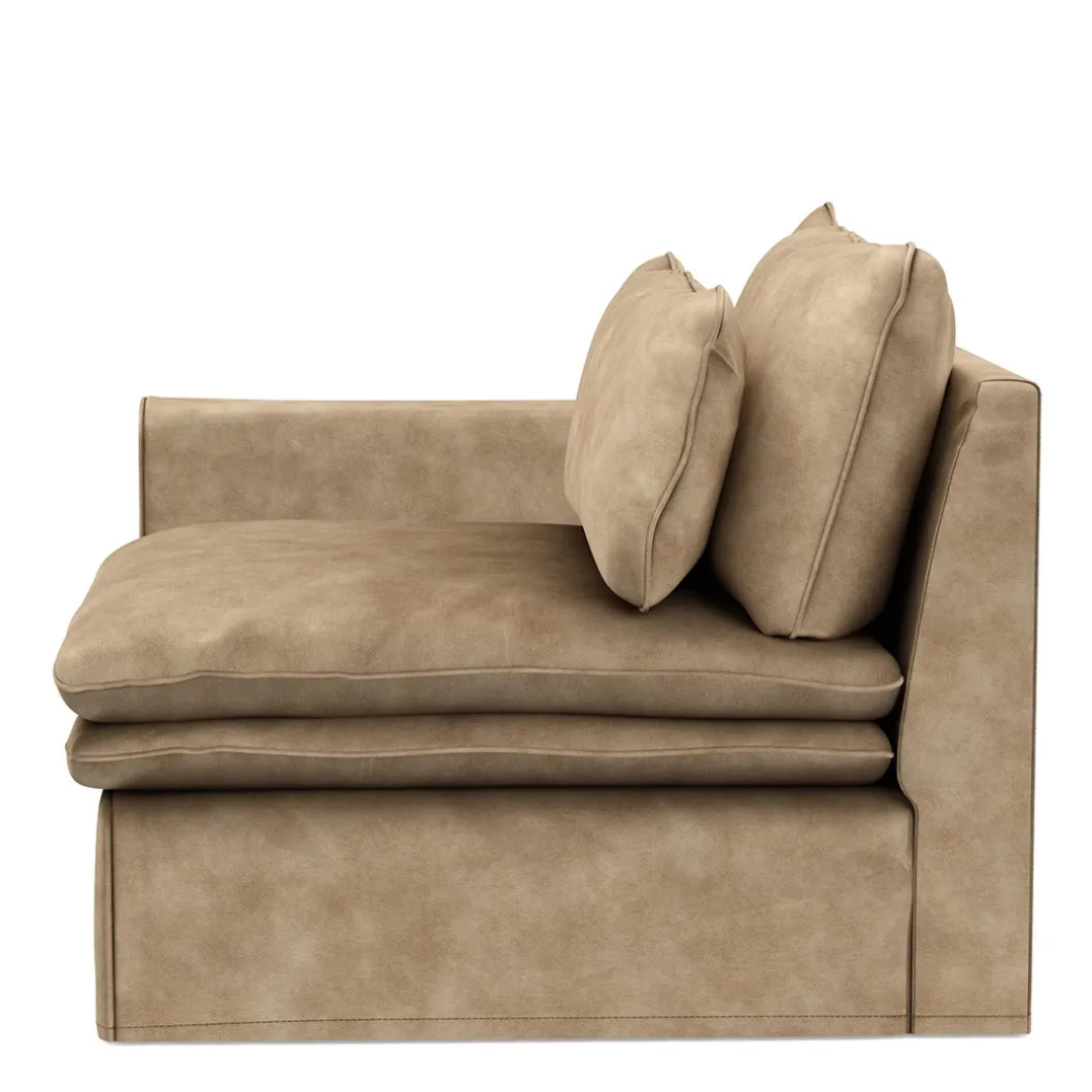 Continental Corner Left, velvet, golden beige