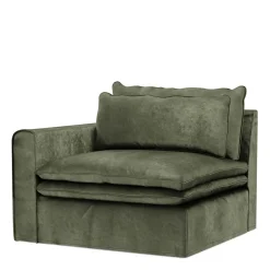 Continental Corner Left, velvet, ivy