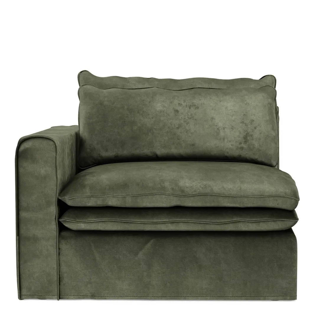 Continental Corner Left, velvet, ivy