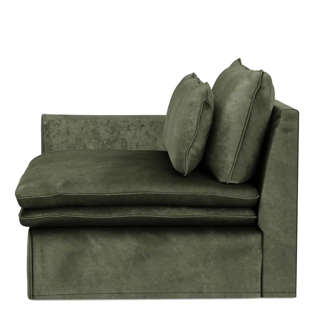 Continental Corner Left, velvet, ivy